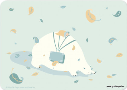 carte postale illustrée par alice de page et éditée aux éditions sur un nuage l'ours