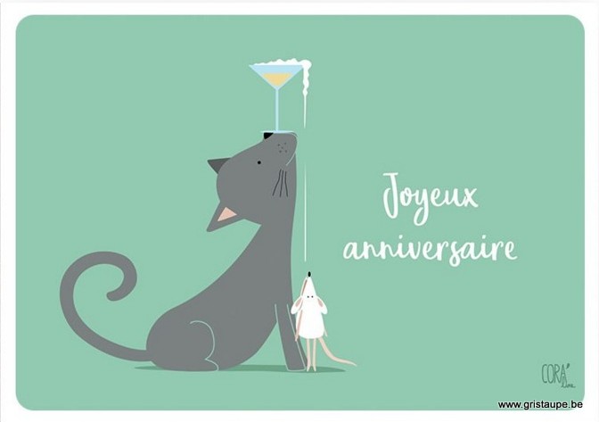 Joyeux Anniversaire Gris Taupe