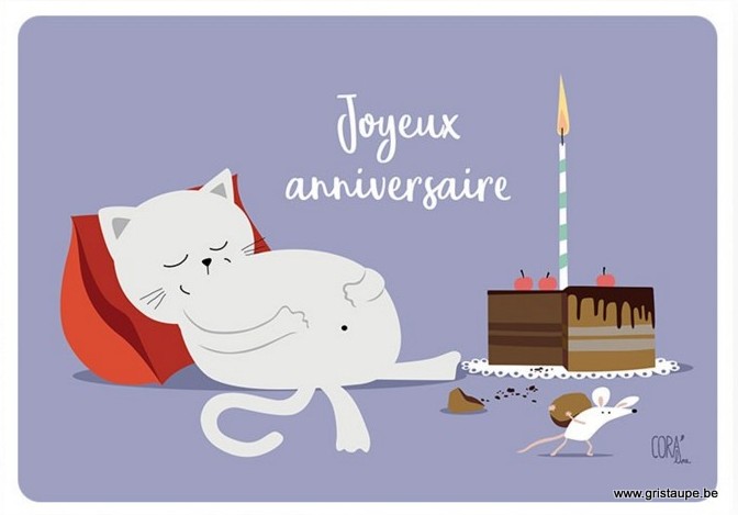 Joyeux anniversaire - Gris Taupe