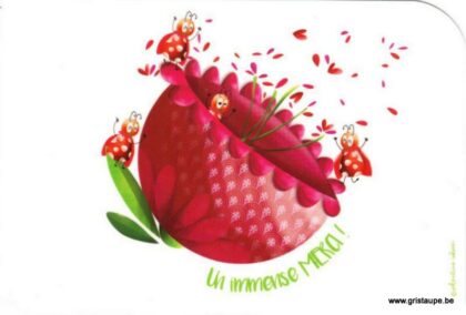 carte postale illustrée par valentine iokem et éditée aux éditions de cortil un immense merci