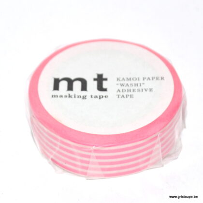 masking tape ligné rose