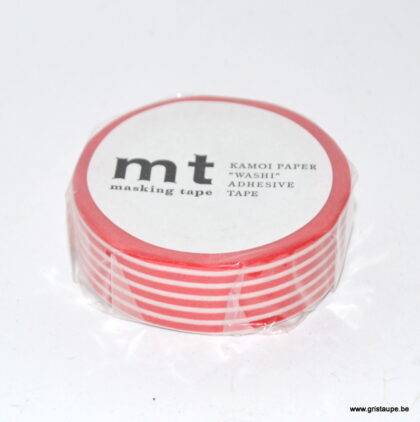 masking tape washi ligné rouge