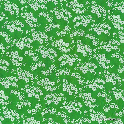 papier main lamali spring fleuri vert