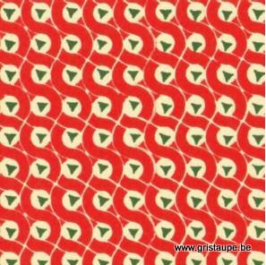 papier italien carta varese géométrie triangle vert sur fond rouge