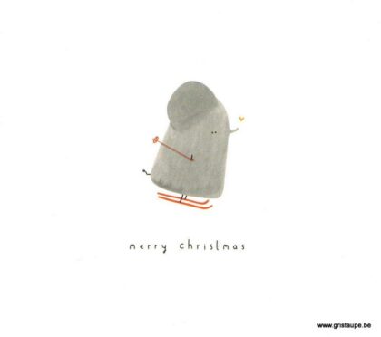 carte postale illustrée par klein liefs et éditée chez mailbox représentant un éléphant sur des skis