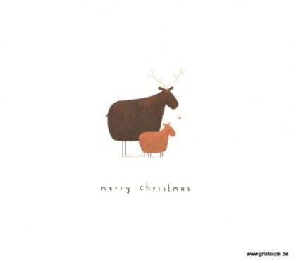 carte postale illustrée par klein liefs et éditée chez mailbox représentant l'âne et le boeuf de noel