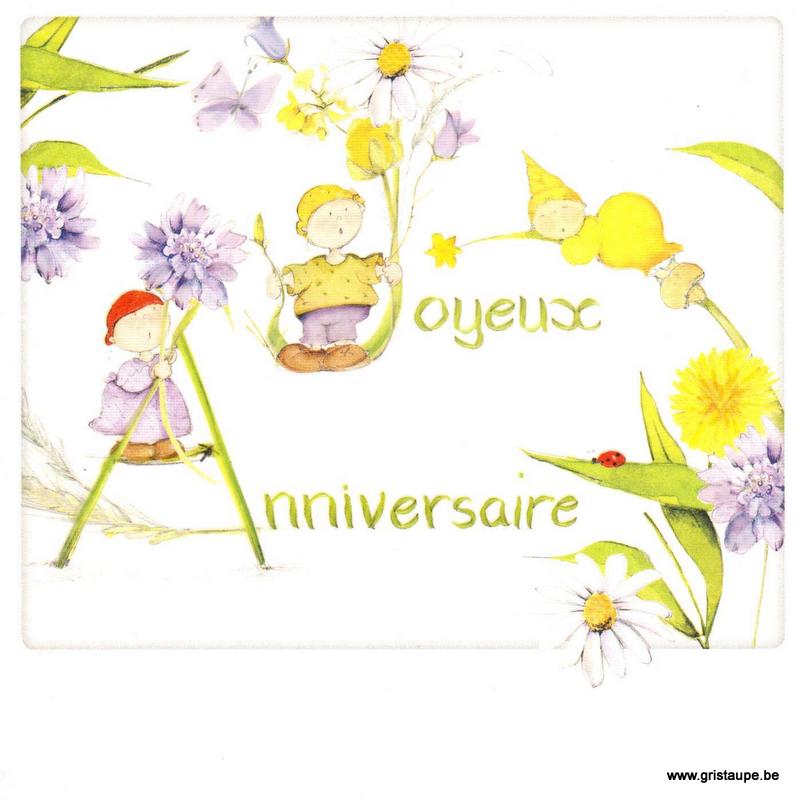 carte postale de la collection lily's garden représentant des personnages dans les fleurs